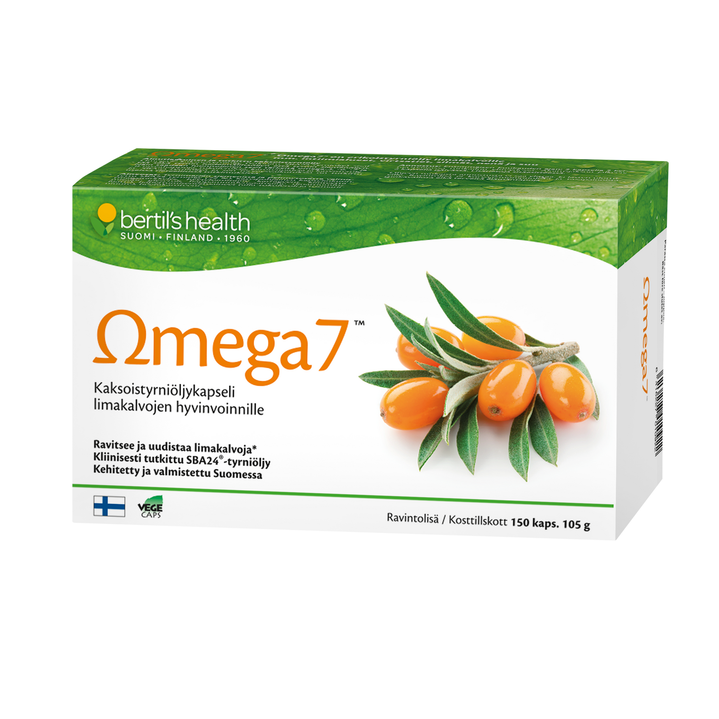 Omega7 Tyrniöljykapselit-Omega-7-Hyvinvoinnin Tavaratalo
