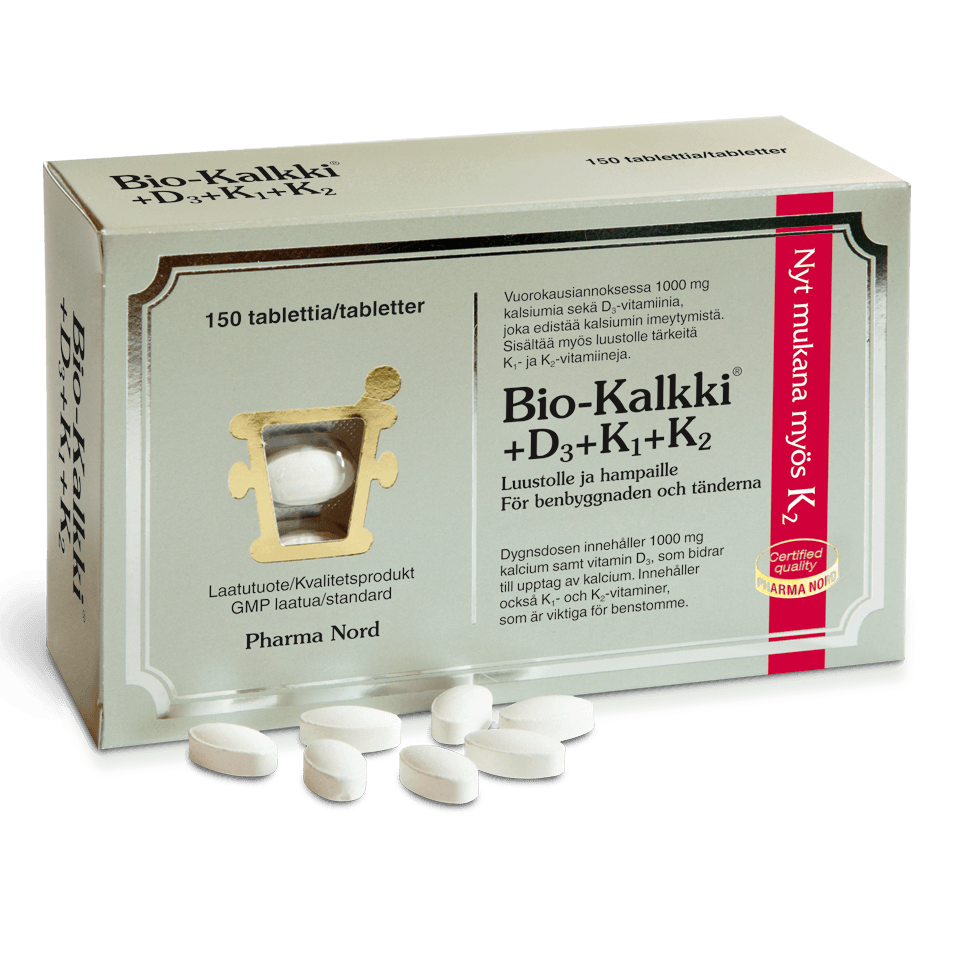 Bio-Kalkki + D3 + K-Pharma Nord-Hyvinvoinnin Tavaratalo