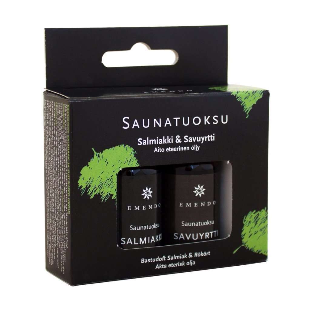 Emendo Saunatuoksu 2-pack Salmiakki & Savuyrtti-Emendo-Hyvinvoinnin Tavaratalo