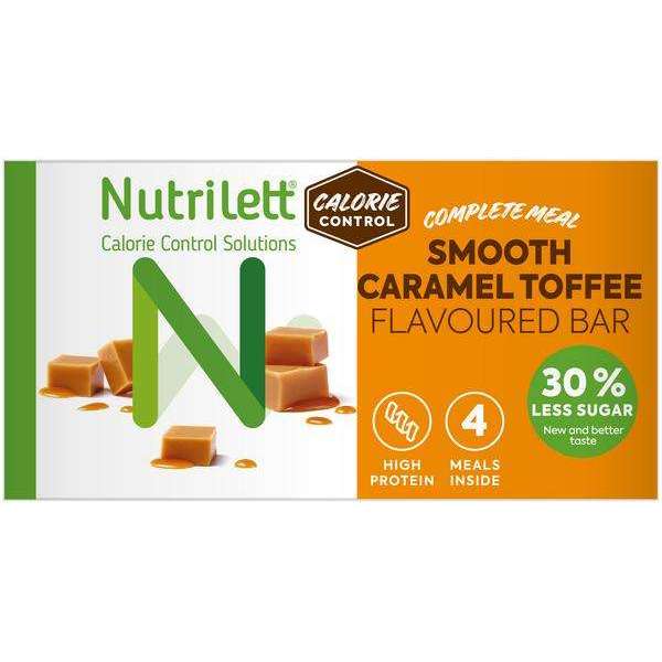 Nutrilett Ateriankorvikepatukka Smooth Caramel Toffee 4-pack-Nutrilett-Hyvinvoinnin Tavaratalo