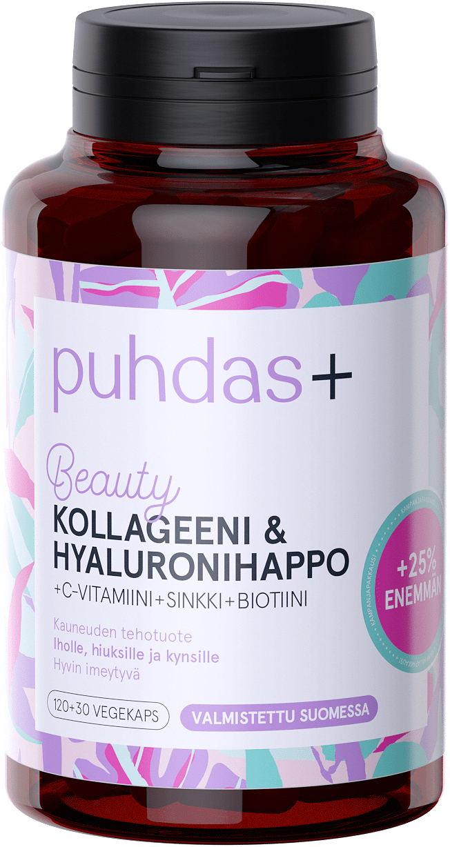 Puhdas+ Beauty Kollageeni & Hyaluron + C-Puhdas+-Hyvinvoinnin Tavaratalo