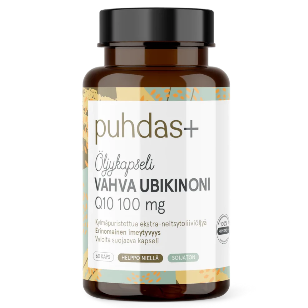 Puhdas+ Vahva Ubikinoni Q10 100 mg-Puhdas+-Hyvinvoinnin Tavaratalo