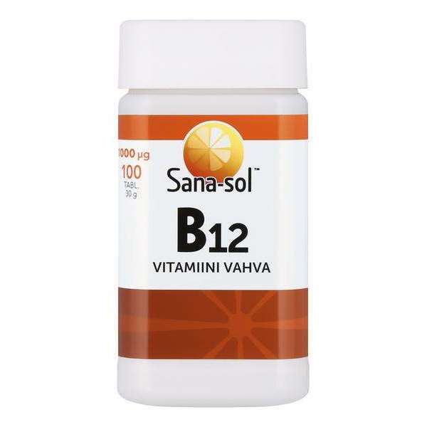 Sana-sol B12-vitamiini 1000 mikrog-Sana-sol-Hyvinvoinnin Tavaratalo
