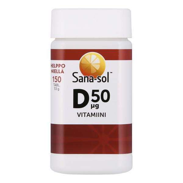 Sana-sol Helposti nieltävä D-vitamiini 50 mikrog-Sana-sol-Hyvinvoinnin Tavaratalo