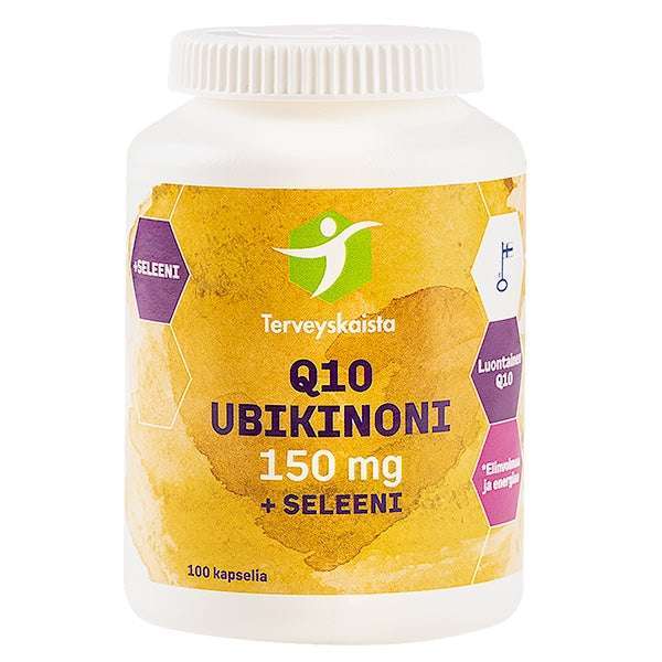 Terveyskaista Q10 Ubikinoni 150 mg + Seleeni-Terveyskaista-Hyvinvoinnin Tavaratalo