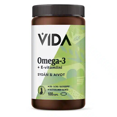Vida Omega-3 + E-vitamiini-Vida-Hyvinvoinnin Tavaratalo