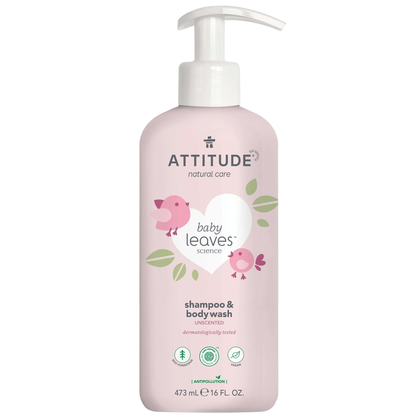Attitude Baby Leaves 2-in-1 Shampoo & Suihkusaippua-Attitude-Hyvinvoinnin Tavaratalo