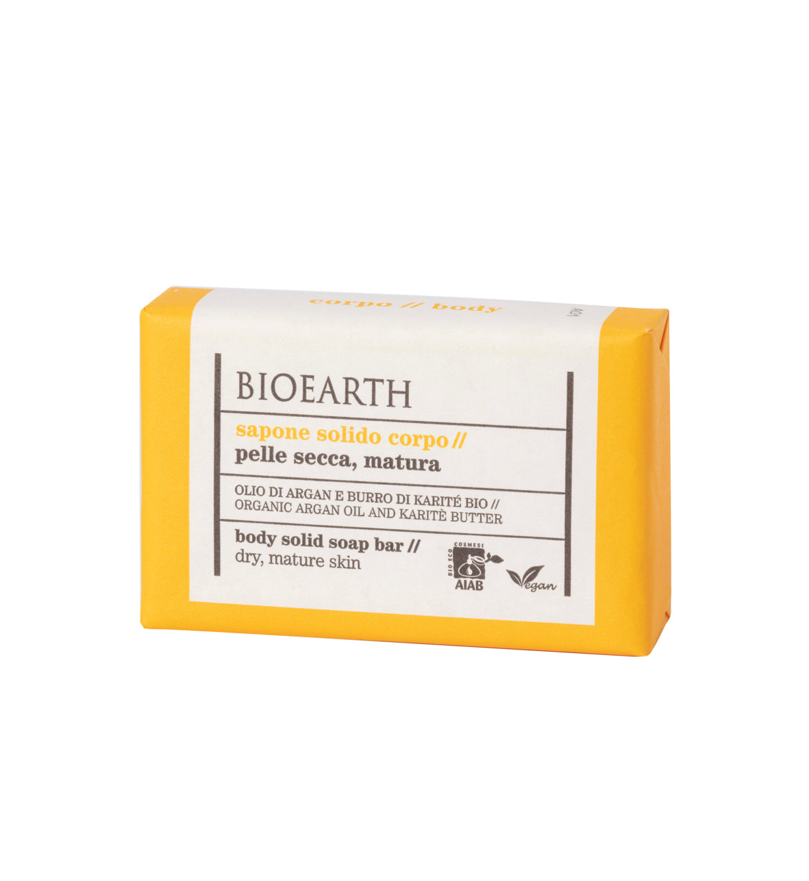 Bioearth Solid Body Soap Argan Oil & Shea Butter-Bioearth-Hyvinvoinnin Tavaratalo