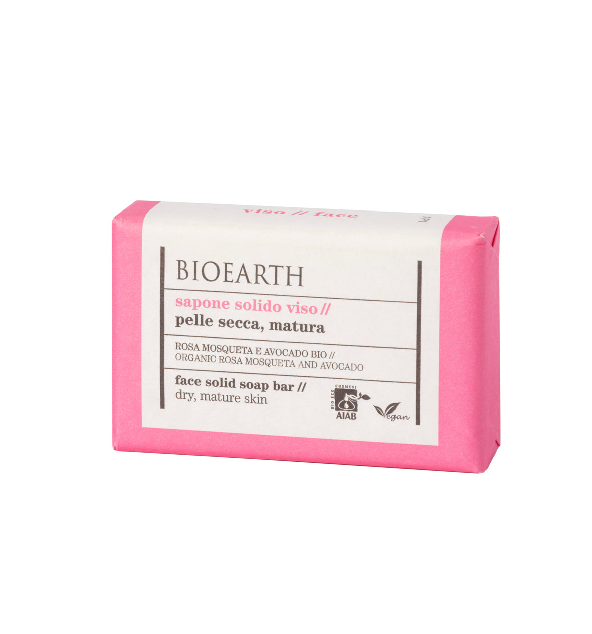 Bioearth Solid Face Soap Rosa Mosqueta & Avocado-Bioearth-Hyvinvoinnin Tavaratalo