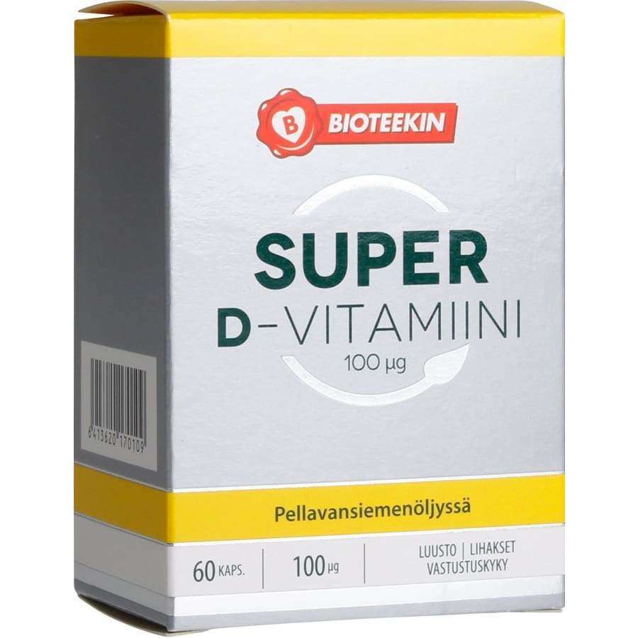 Bioteekin Super D-vitamiini 100 mikrog-Bioteekin-Hyvinvoinnin Tavaratalo
