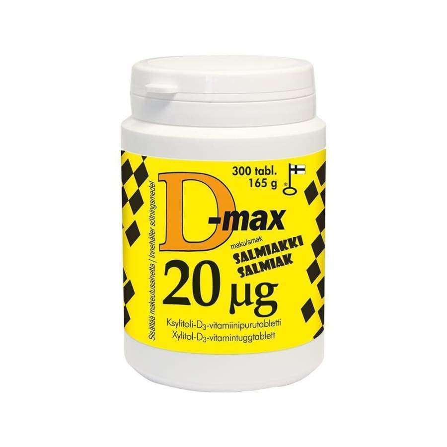 D-Max 20 mikrog Salmiakki-Vitabalans-Hyvinvoinnin Tavaratalo