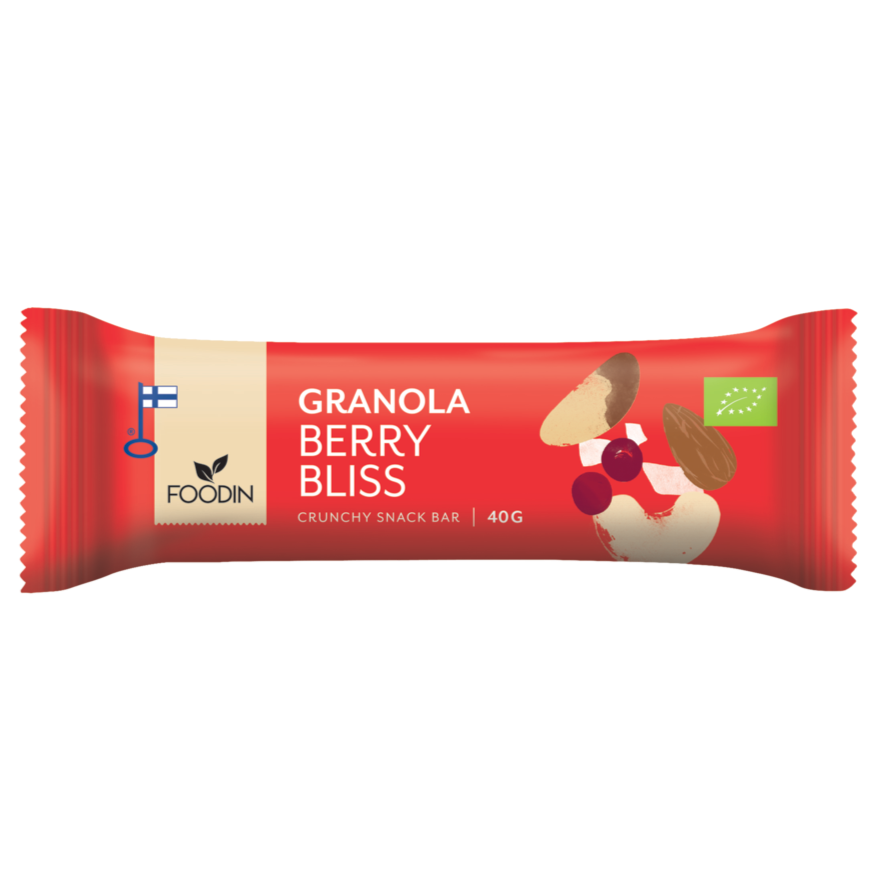 Foodin Luomu Granola Bar Berry Bliss-Foodin-Hyvinvoinnin Tavaratalo