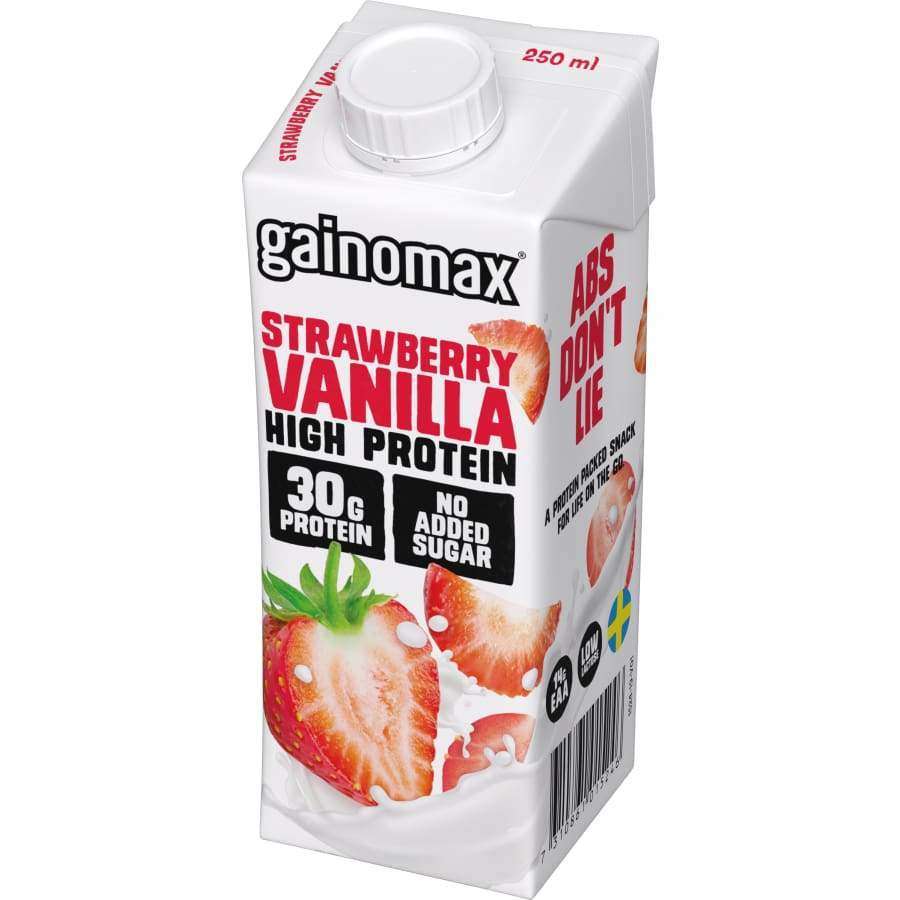 Gainomax High Protein Strawberry Vanilla Drink 16-pack-Gainomax-Hyvinvoinnin Tavaratalo