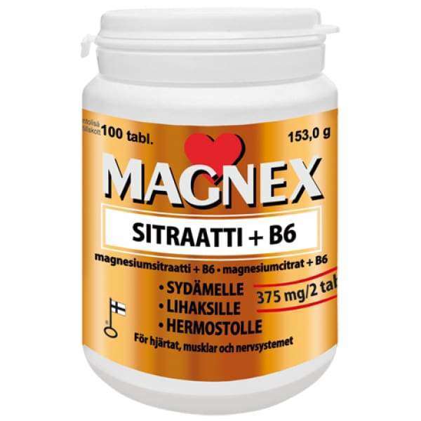 Magnex Sitraatti + B6-vitamiini-Vitabalans-Hyvinvoinnin Tavaratalo
