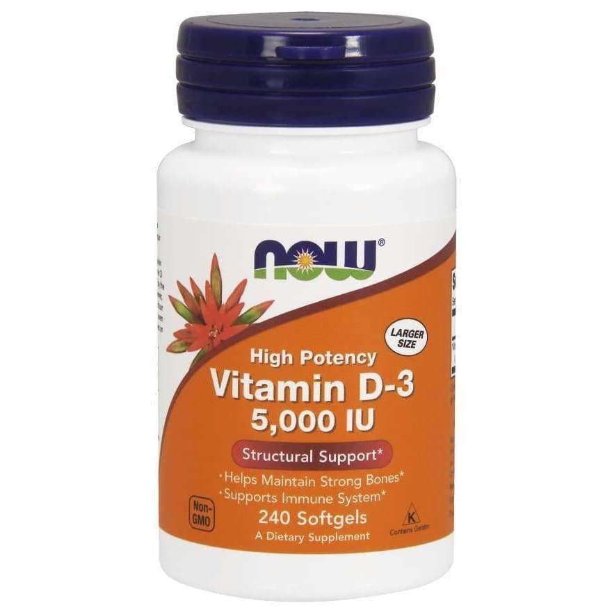 Now Foods D3-vitamiini 125 mikrog-Now Foods-Hyvinvoinnin Tavaratalo