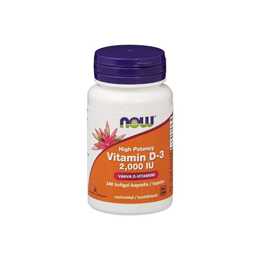 Now Foods D3-vitamiini 50 mikrog-Now Foods-Hyvinvoinnin Tavaratalo