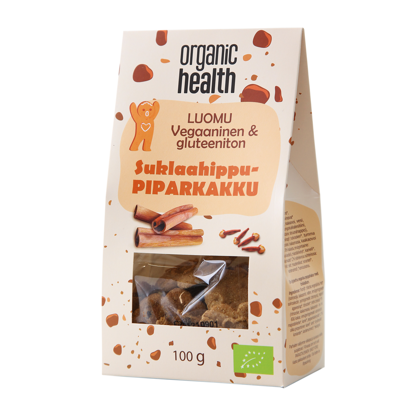 Organic Health Gluteeniton Luomu Suklaahippupipari-Organic Health-Hyvinvoinnin Tavaratalo