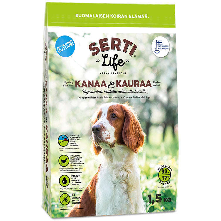 SertiLife Kanaa ja Kauraa koirille-Biofarm-Hyvinvoinnin Tavaratalo