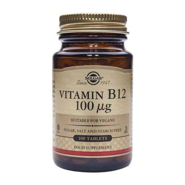 Solgar B12-vitamiini 100 mikrog-Solgar-Hyvinvoinnin Tavaratalo