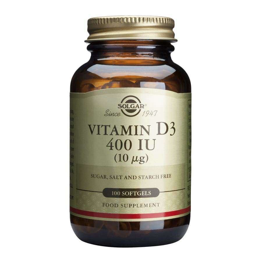 Solgar D3-vitamiini 10 mikrog-Solgar-Hyvinvoinnin Tavaratalo