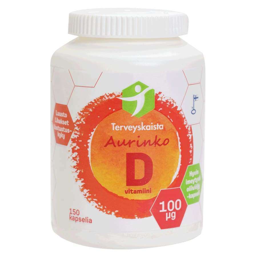 Terveyskaista Aurinko D-vitamiini 100 mikrog-Terveyskaista-Hyvinvoinnin Tavaratalo