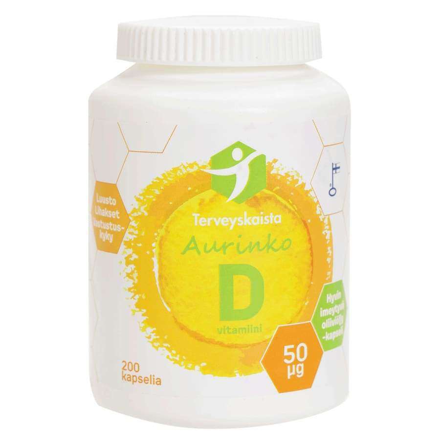 Terveyskaista Aurinko D-vitamiini 50 mikrog-Terveyskaista-Hyvinvoinnin Tavaratalo