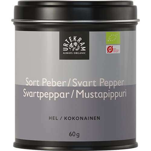 Urtekram Luomu Mustapippuri, kokonainen-Urtekram-Hyvinvoinnin Tavaratalo