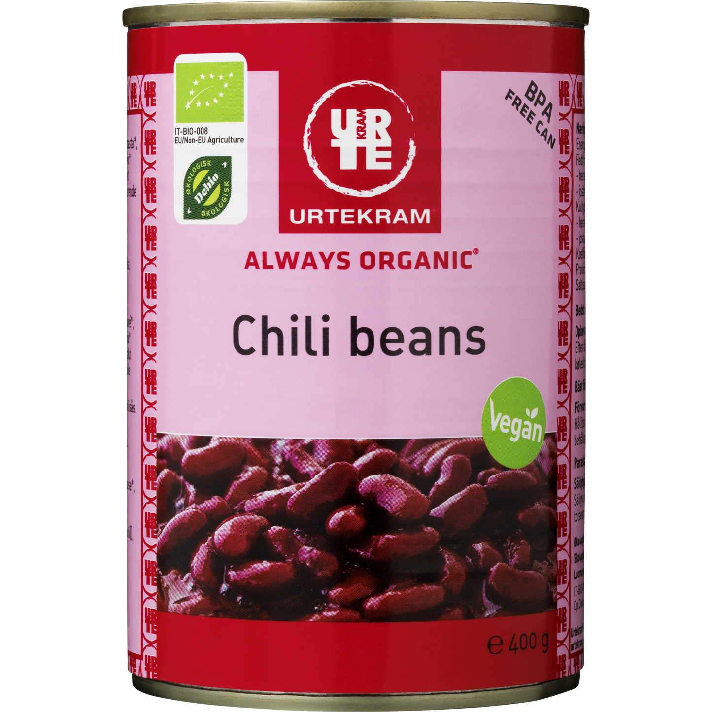 Urtekram Luomu Chili Beans säilyke-Urtekram-Hyvinvoinnin Tavaratalo